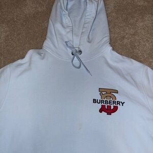 Burberry Sky Blue Hoodie with Logo